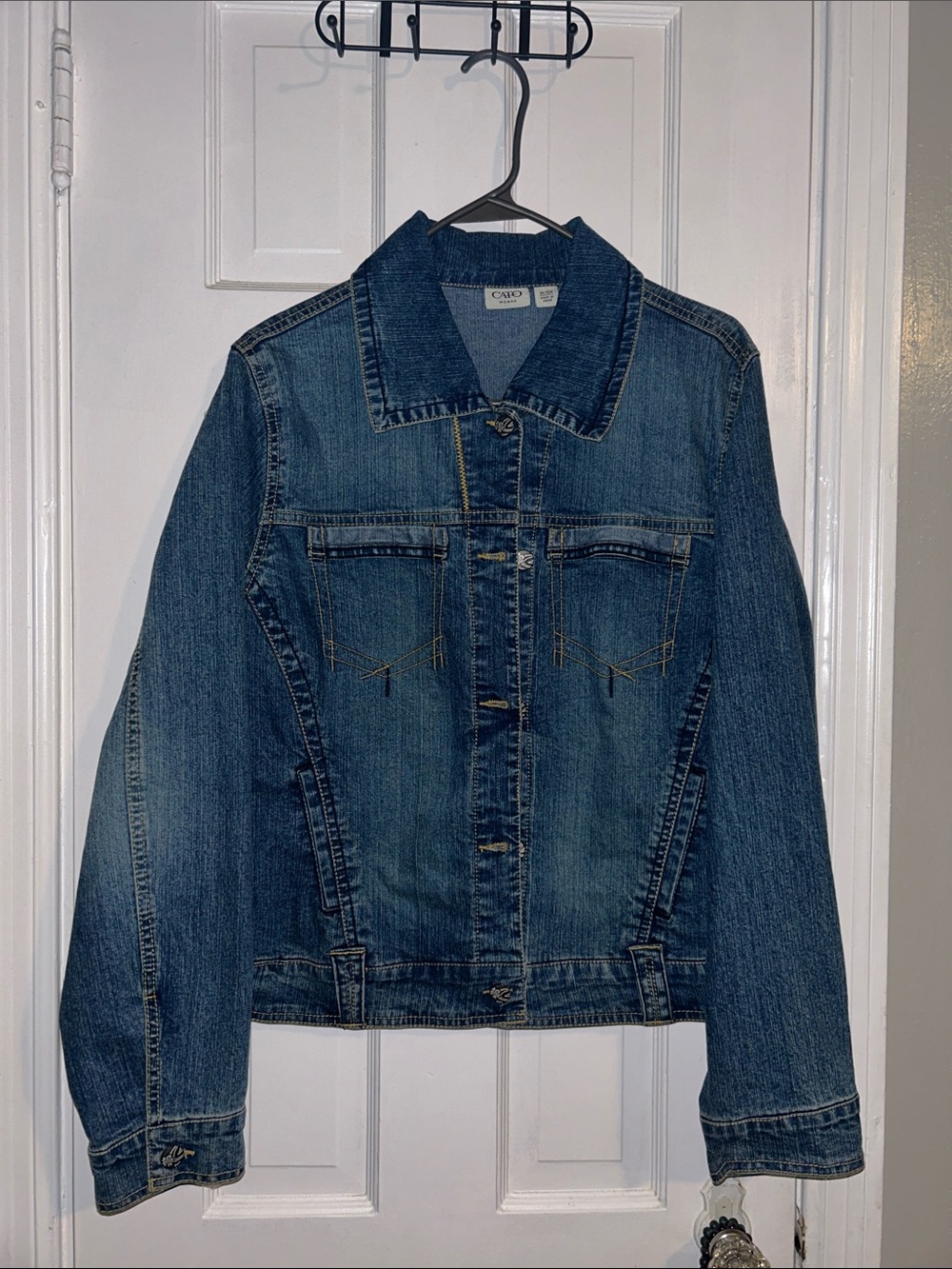 Cato Medium Blue Jean Jacket with Chest Pockets